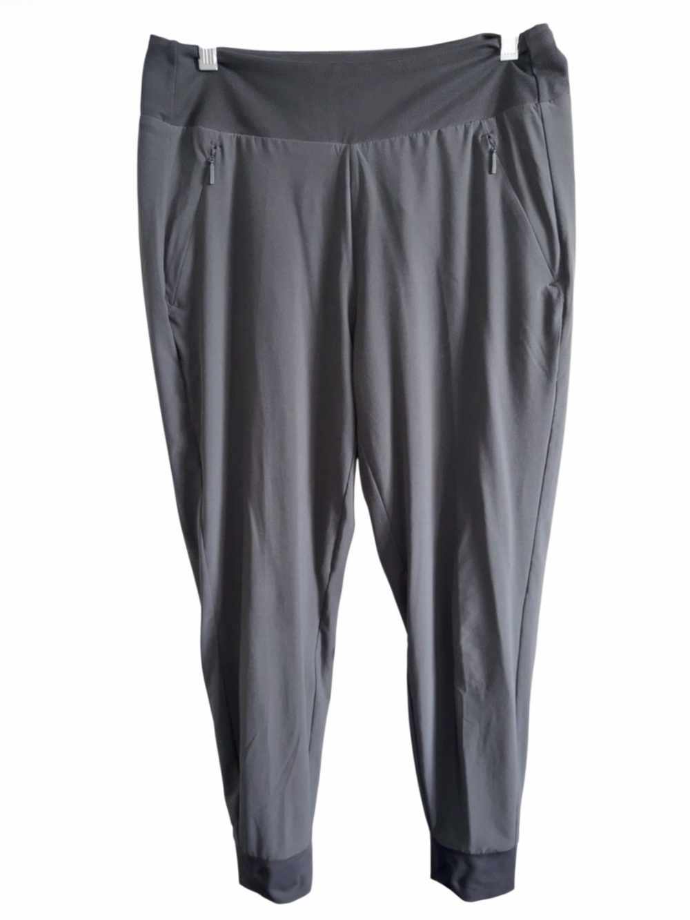 ATHLETA Women's Soho Jogger Pant LINED Size 8 Dark Gray Zipper Pockets 907899 - Picture 2 of 14